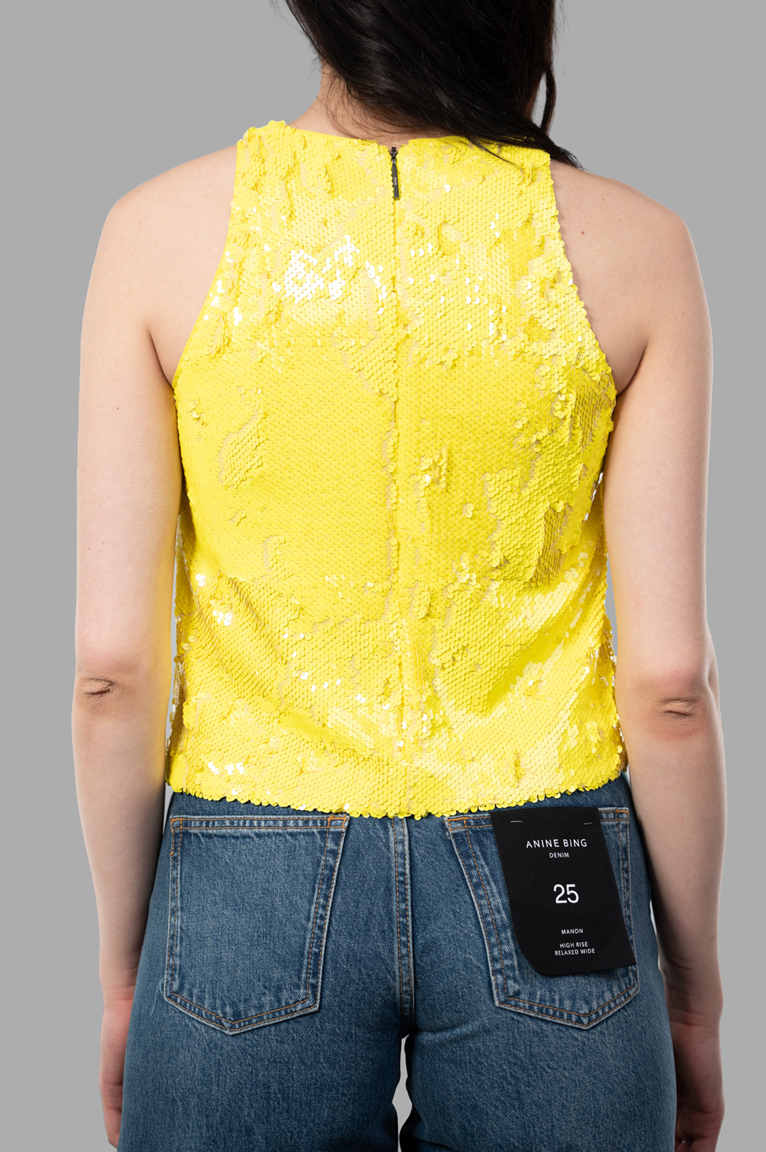 Yellow Sequin Top
