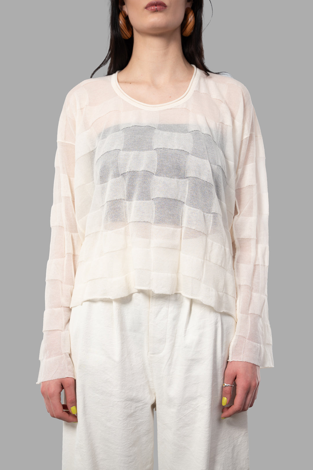 Square-print Sweater