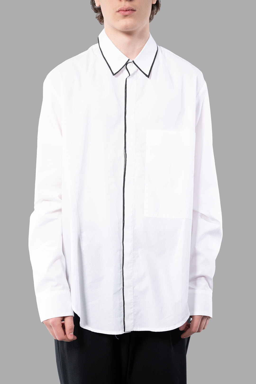 Contrast-line Shirt