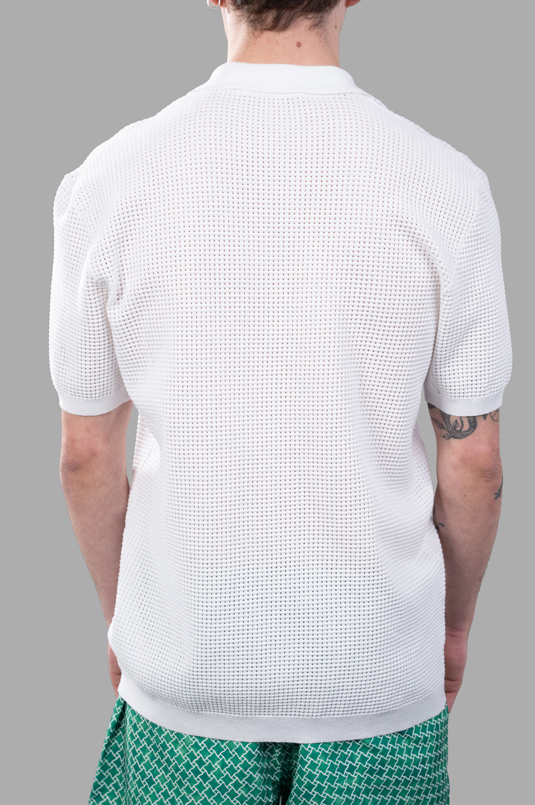 Waffle Mesh Polo Shirt