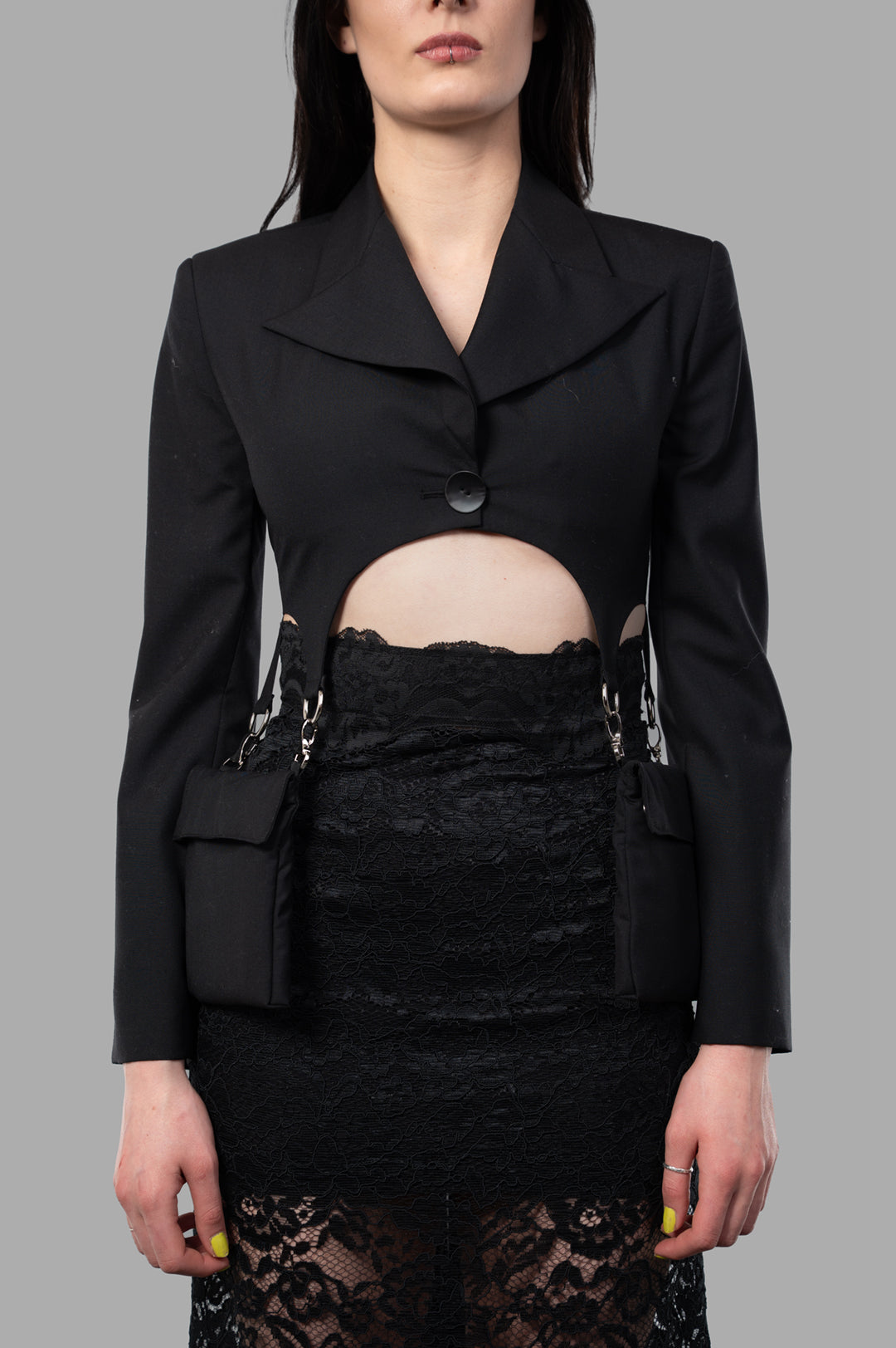 Cropped Cargo Blazer