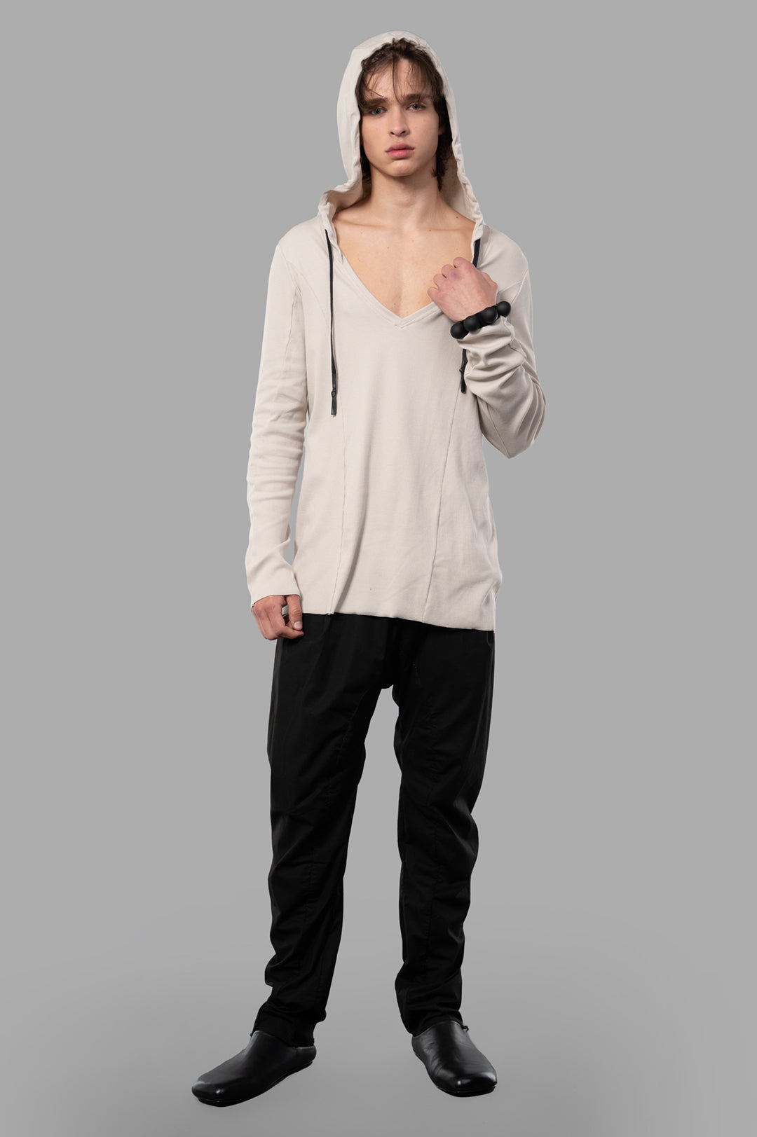 Light Rib Hooded Top