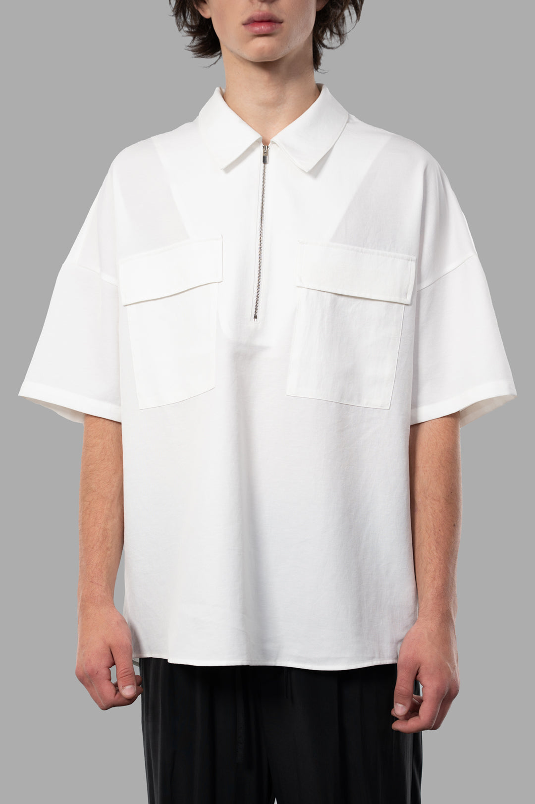 Twill Half-zip Shirt