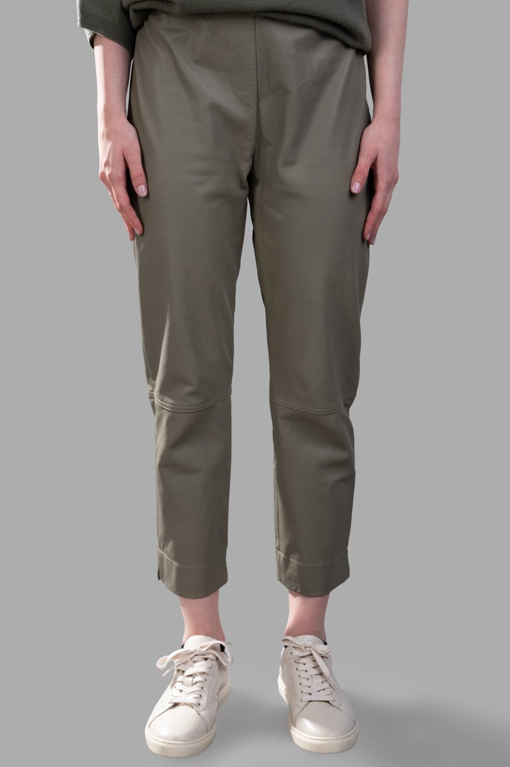 Cropped Leather Pants