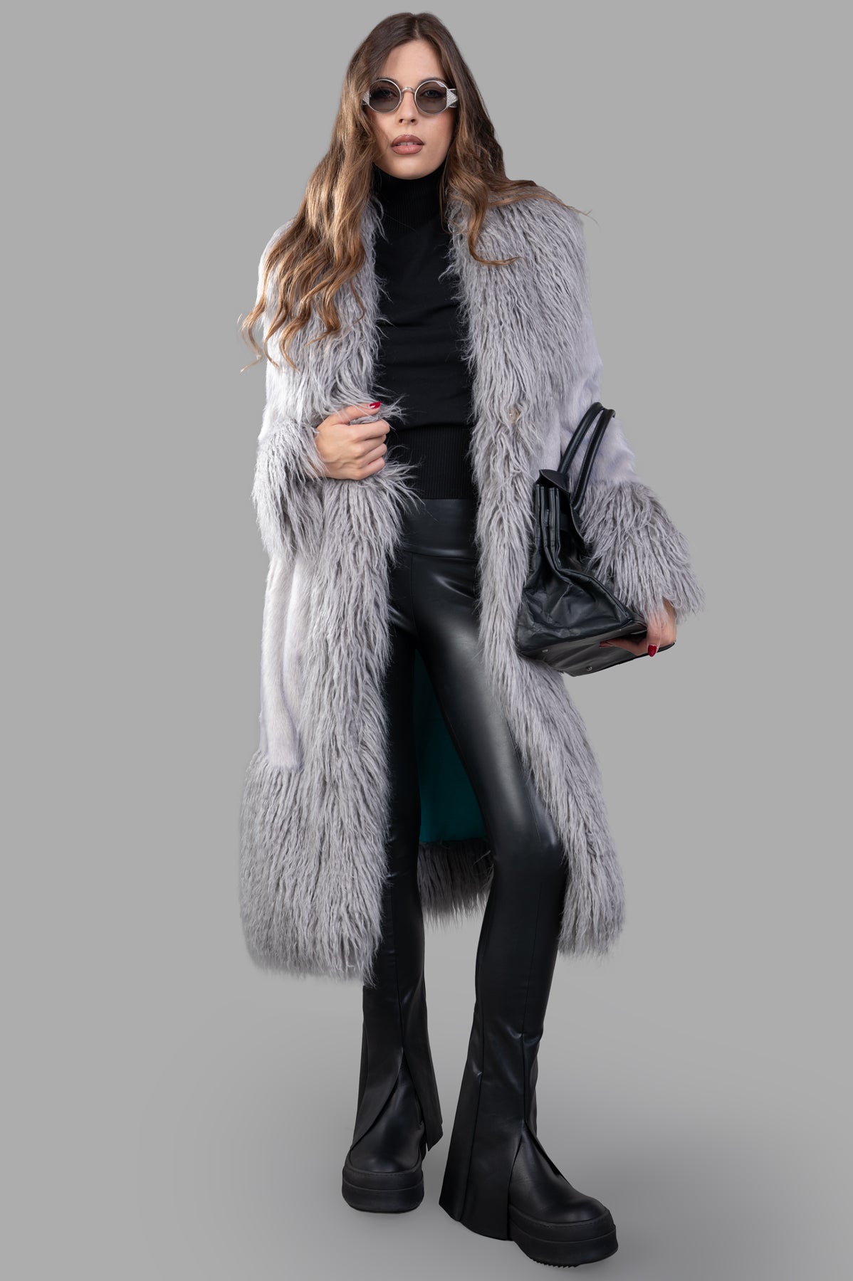 Long-line Faux-fur Coat