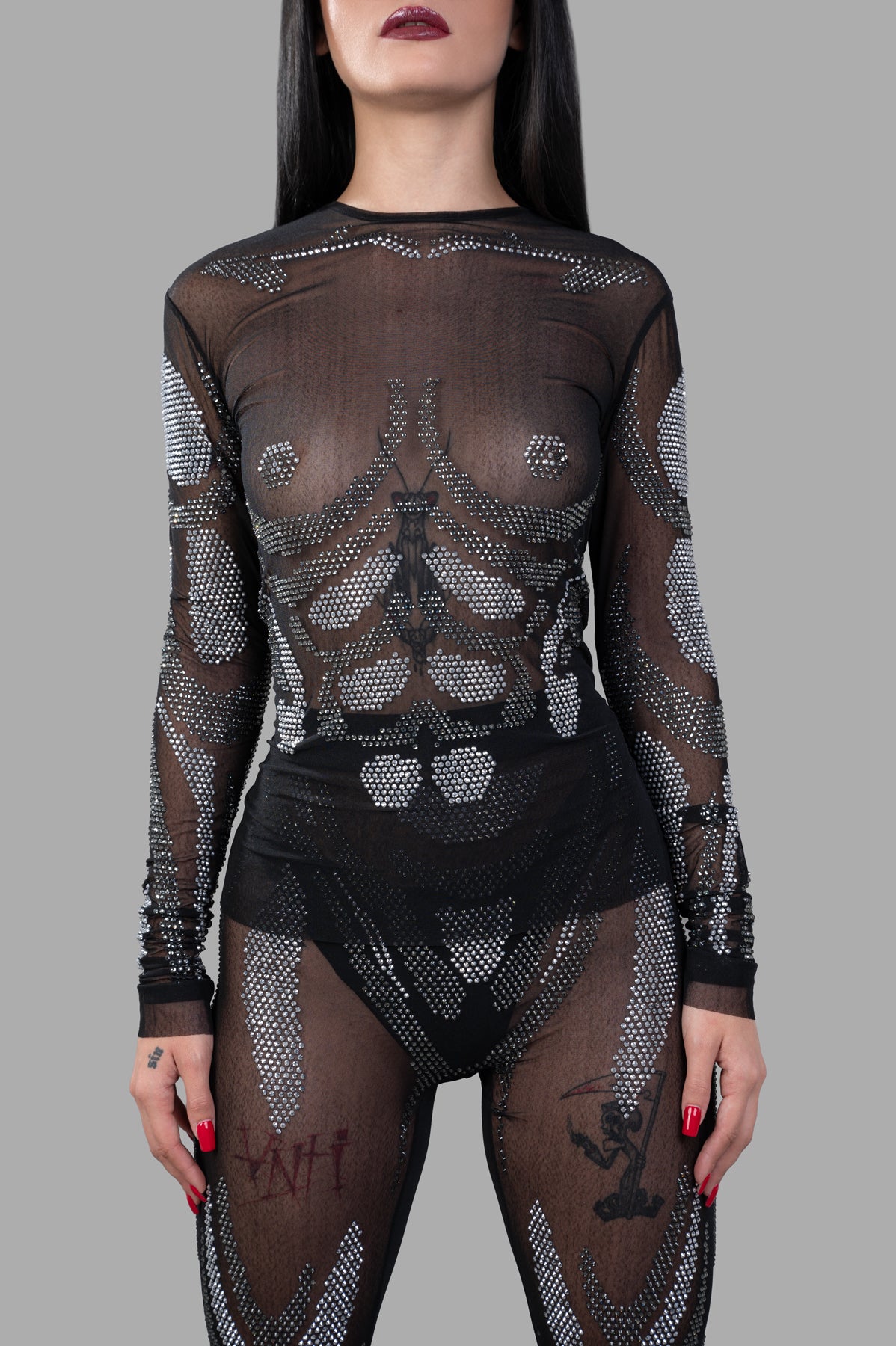 Rhinestones Embellished Top