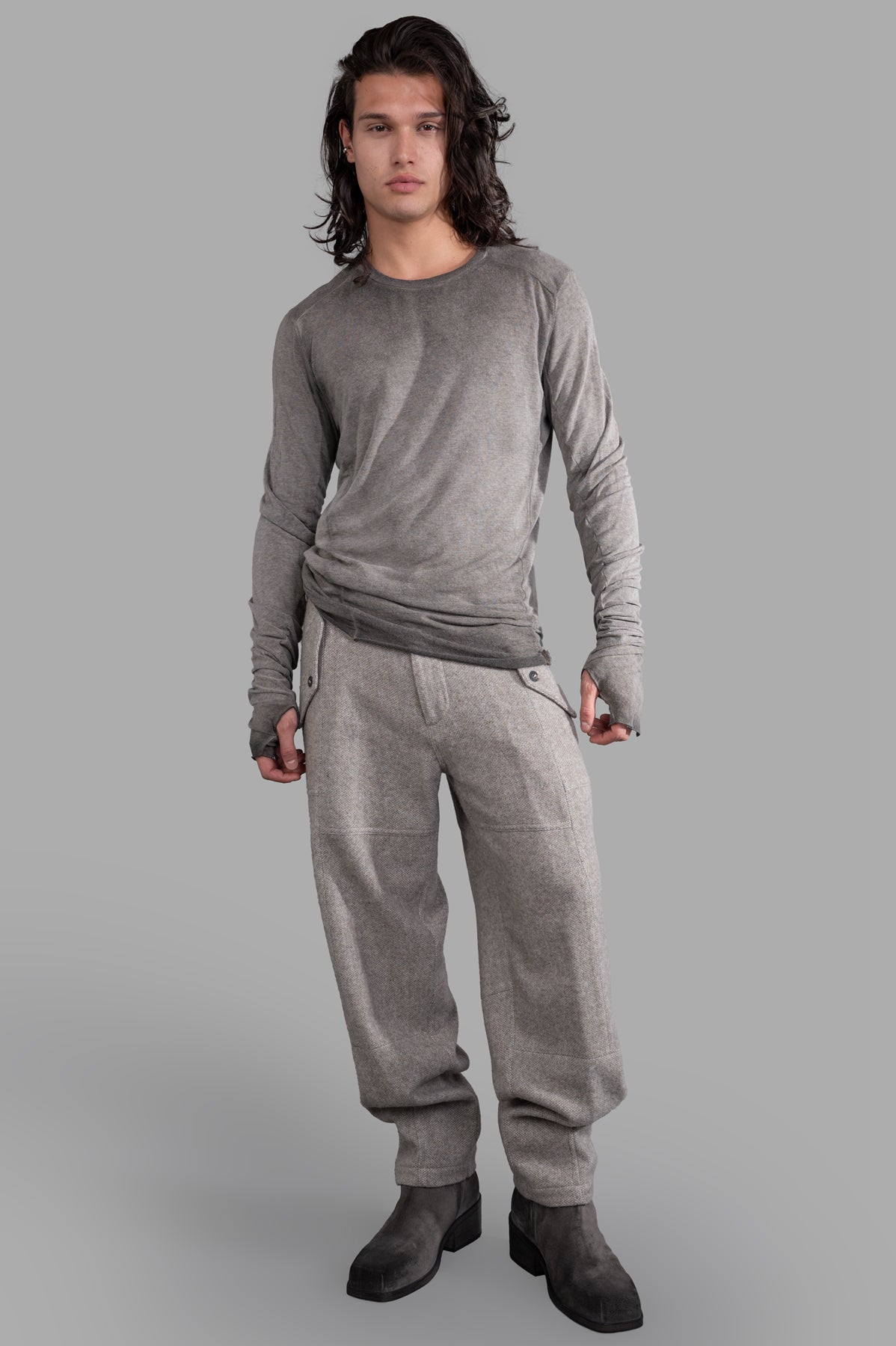 Pleated Military Pants