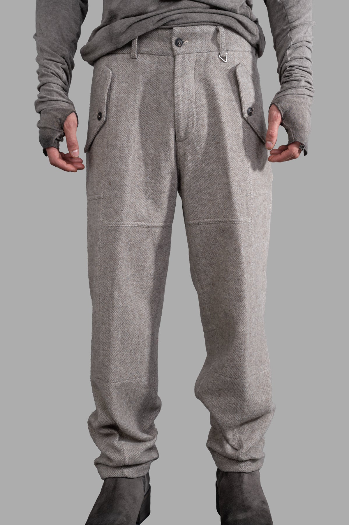 Pleated Military Pants