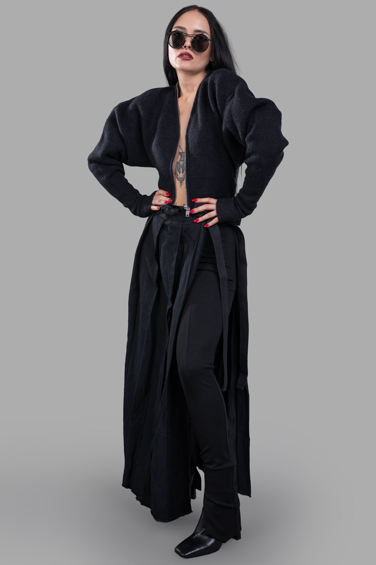 Pleated Maxi Skirt
