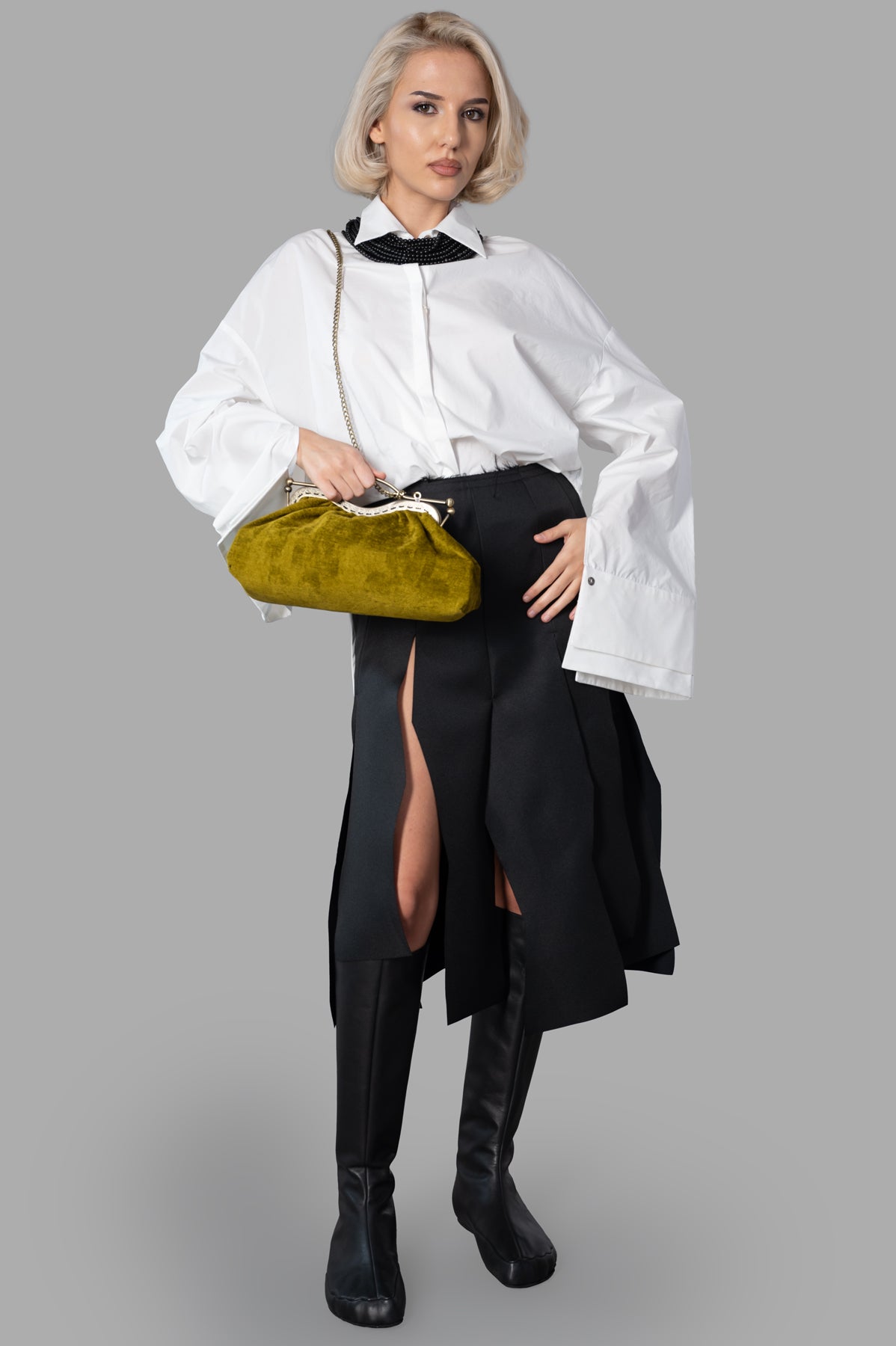Pleated Midi Skirt