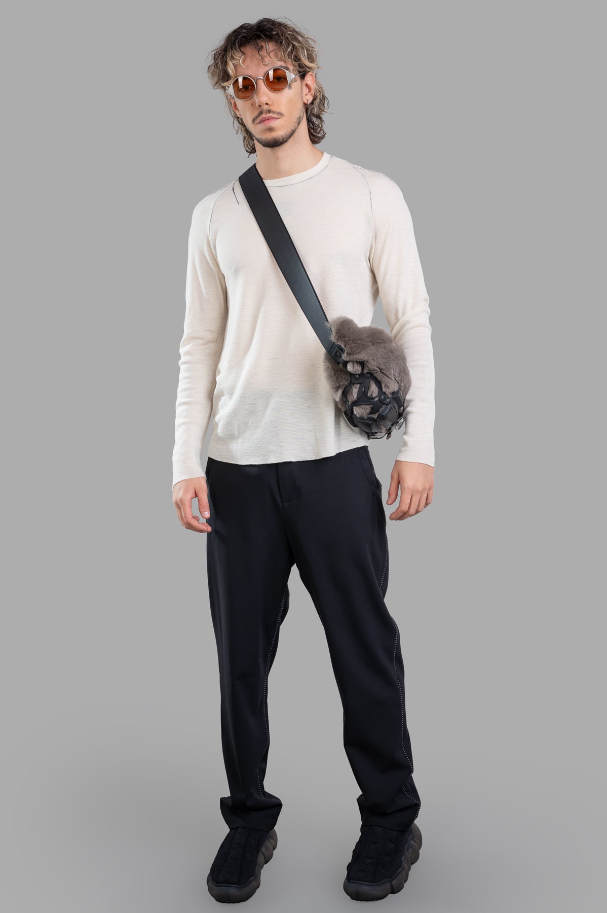 Contrast-stitch Sweater