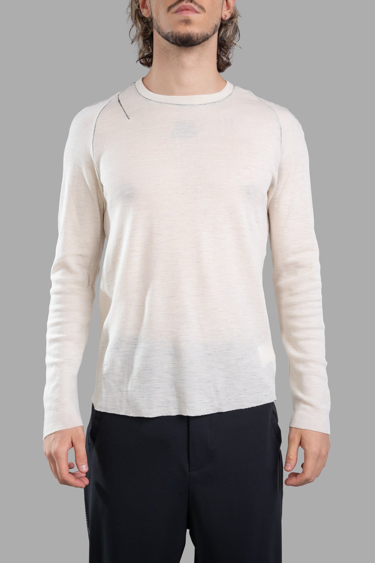 Contrast-stitch Sweater