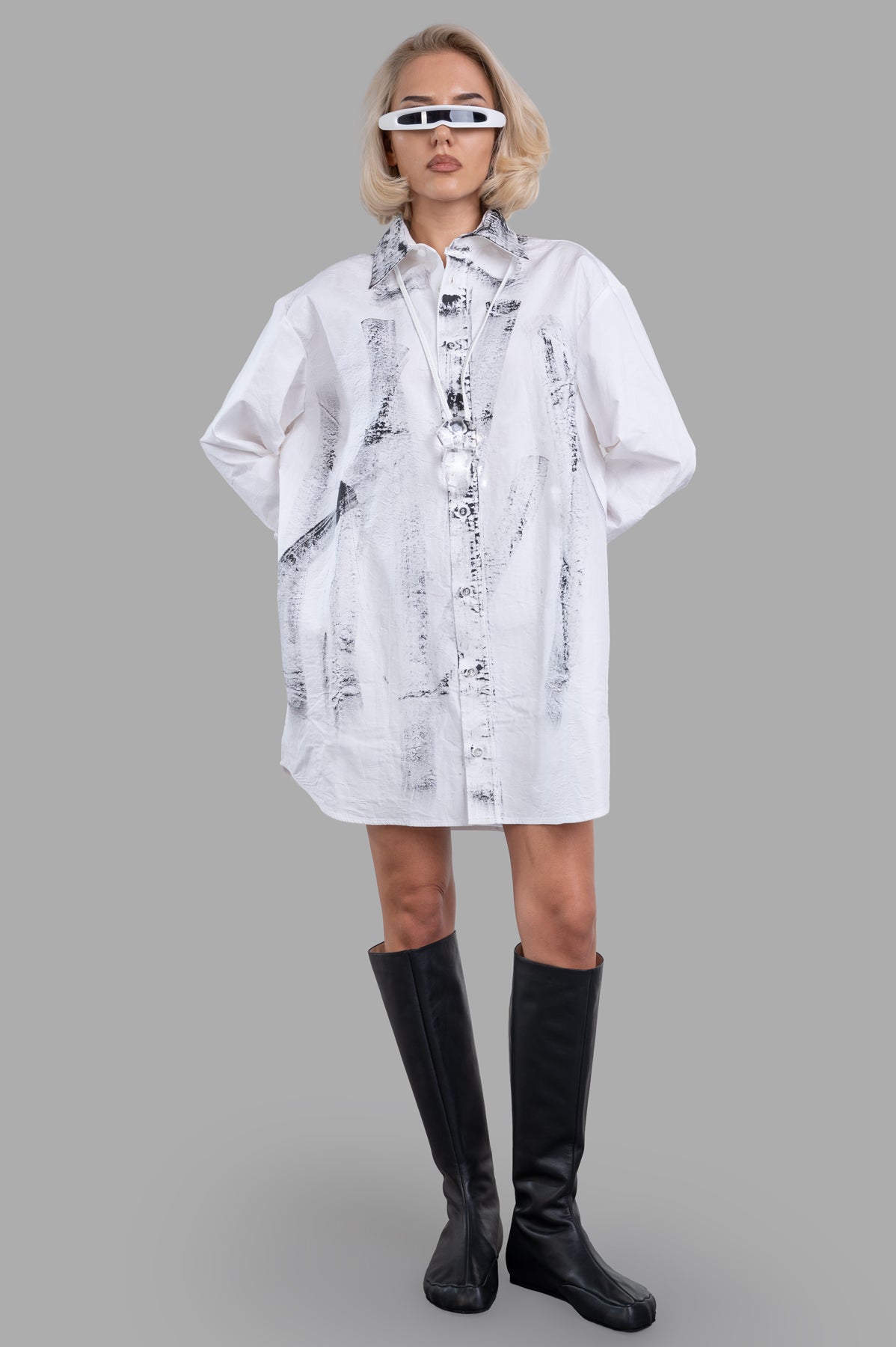 Printed Shirt Dress
