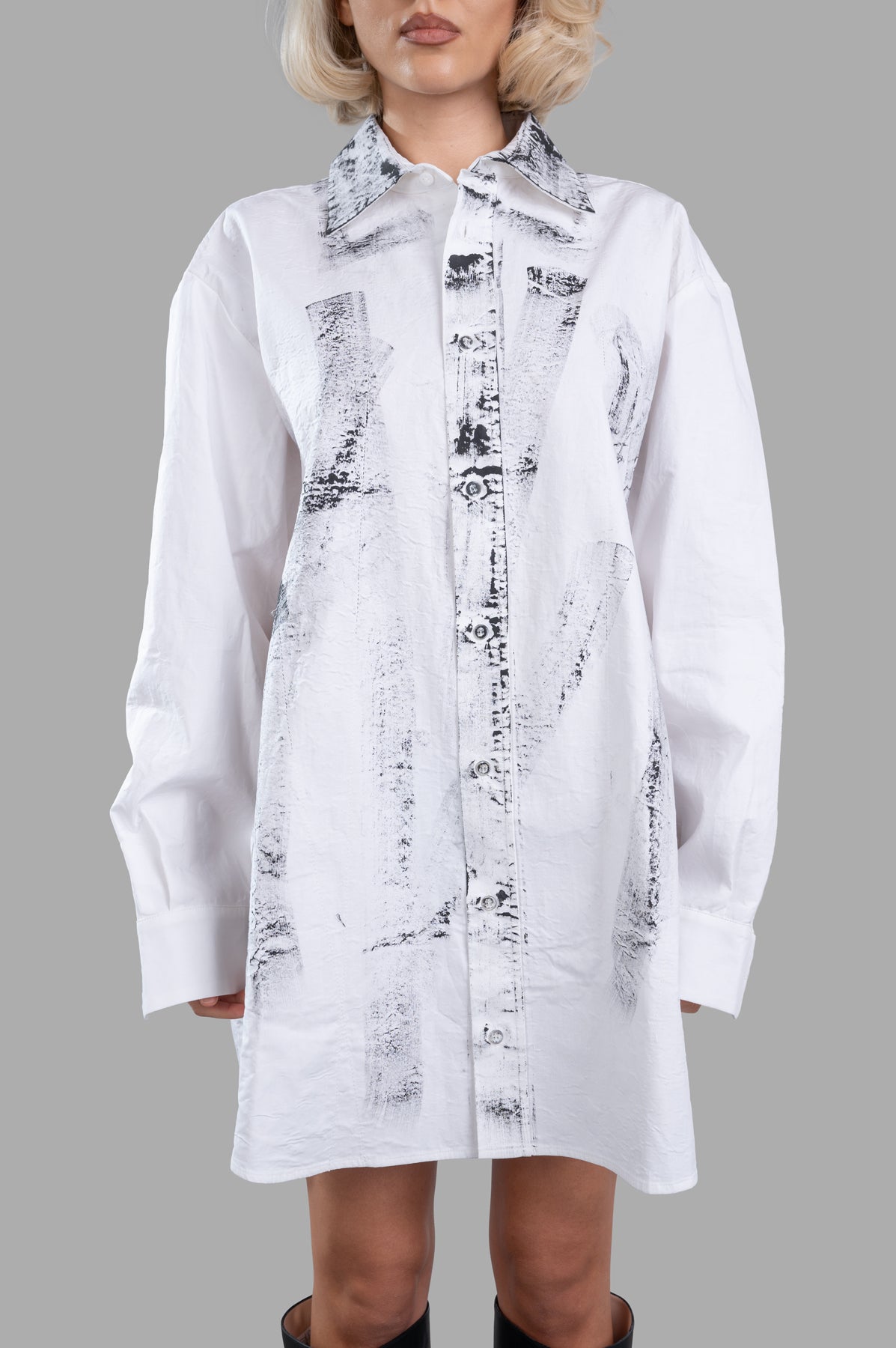 Printed Shirt Dress