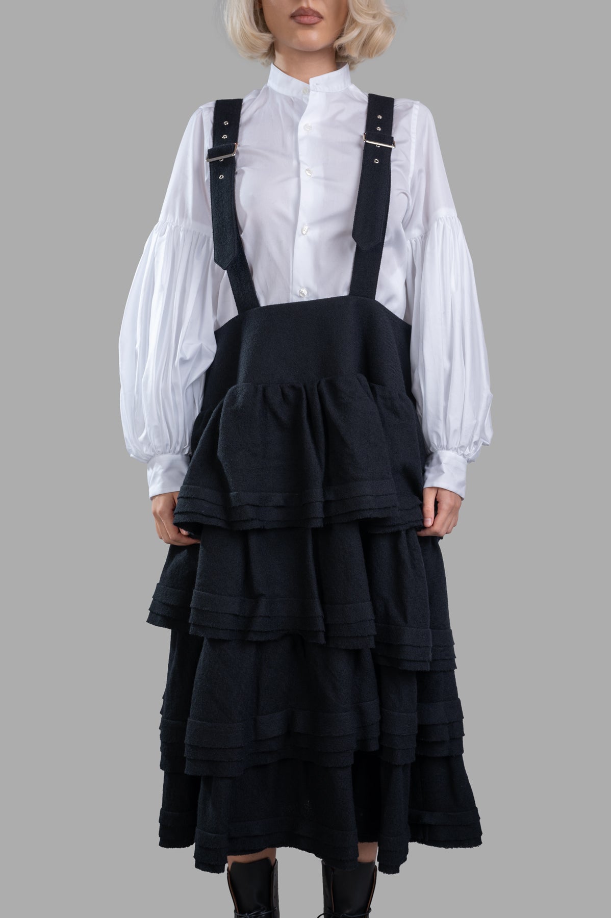 Wool Suspender Dress