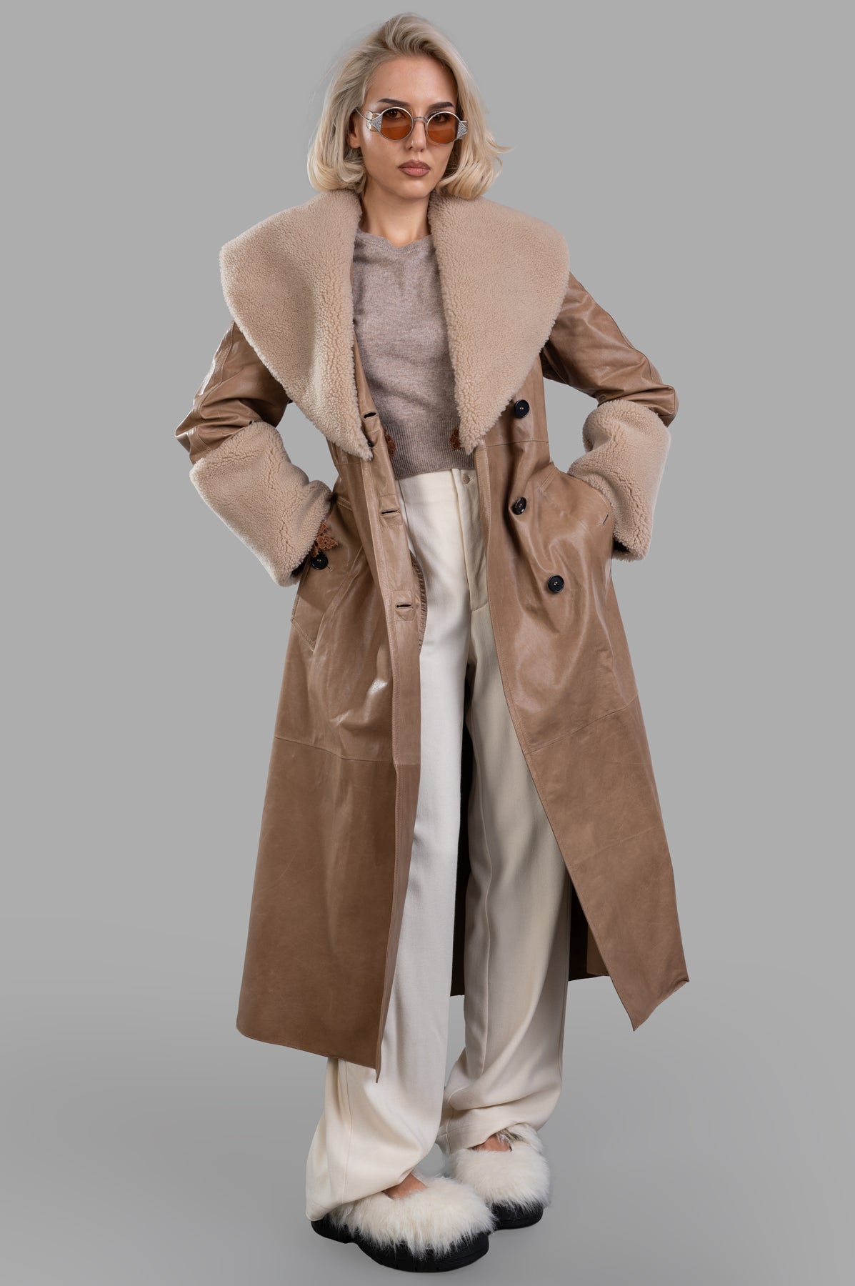 Shearling Leather Trench