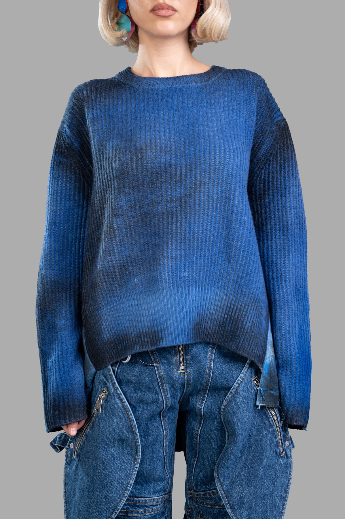 Faded-effect Sweater
