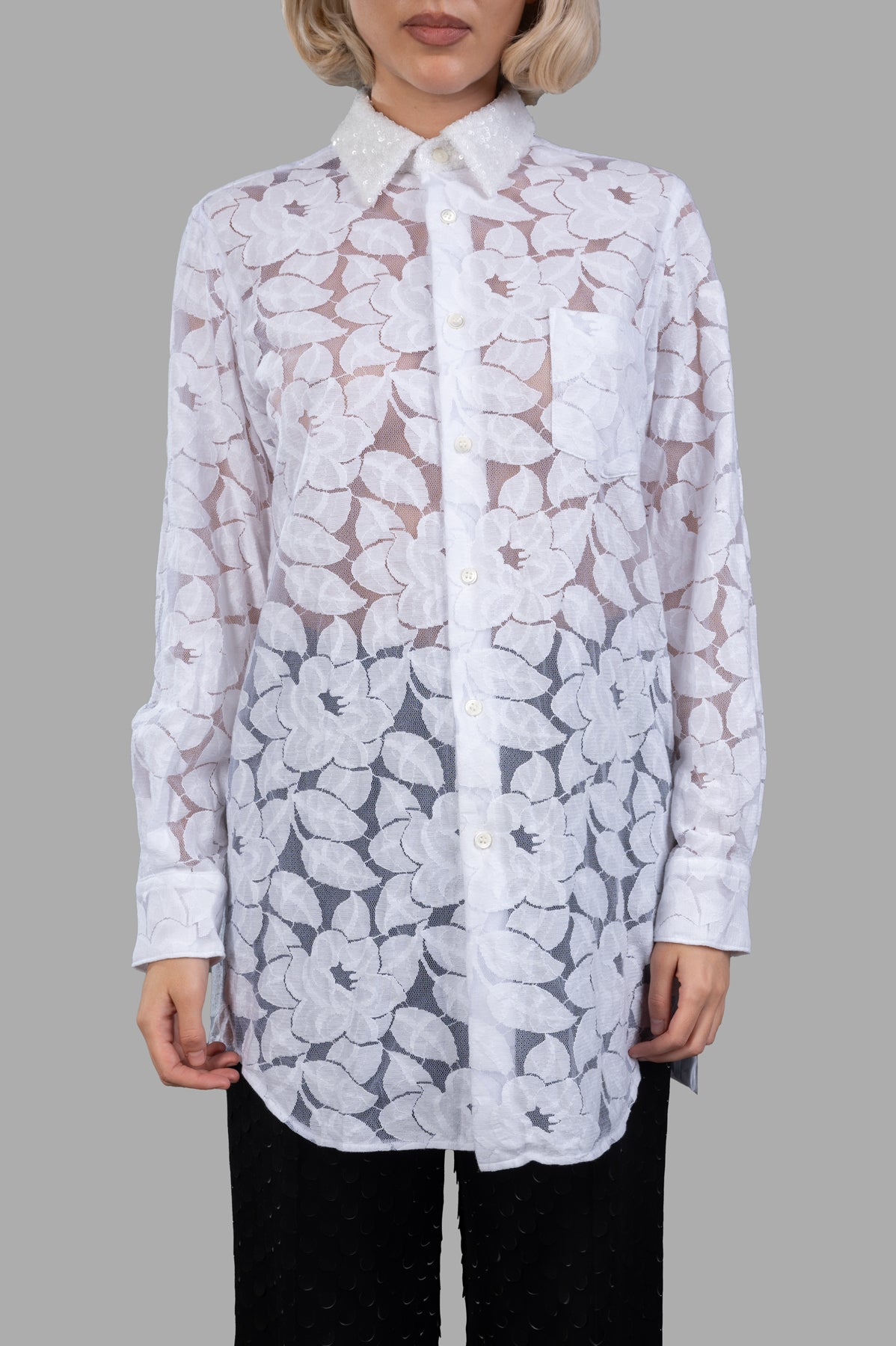 Floral Tulle Shirt