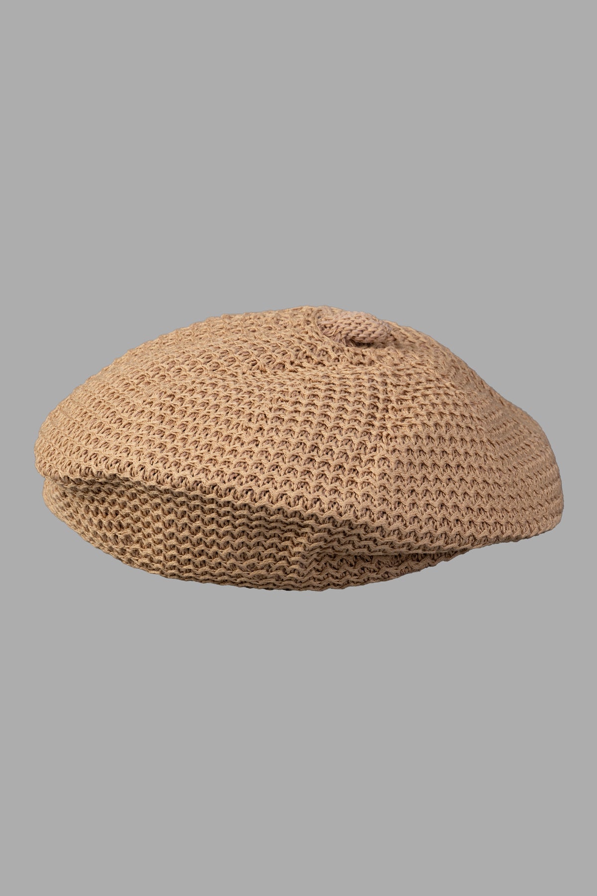 Knit Beret in Beige