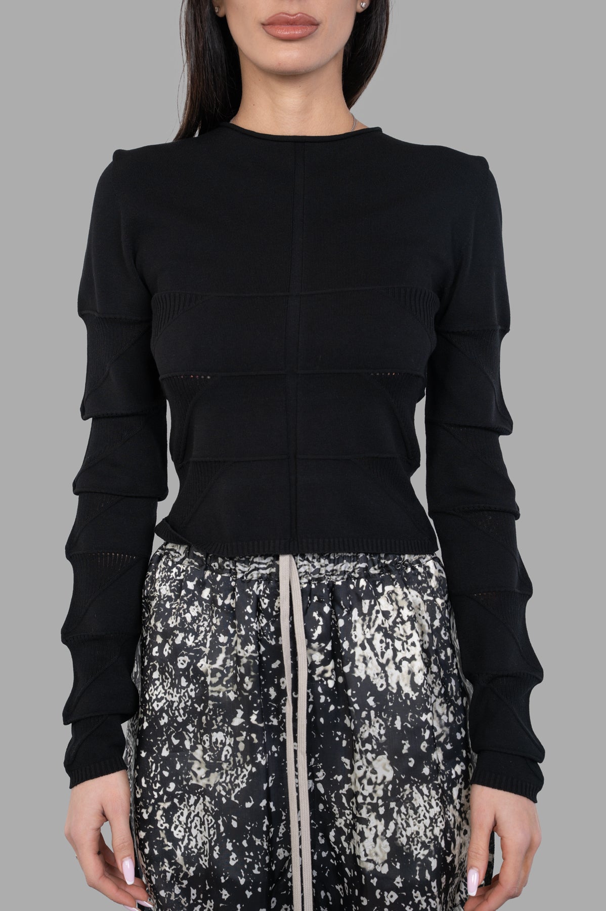 Cropped Knit Blouse