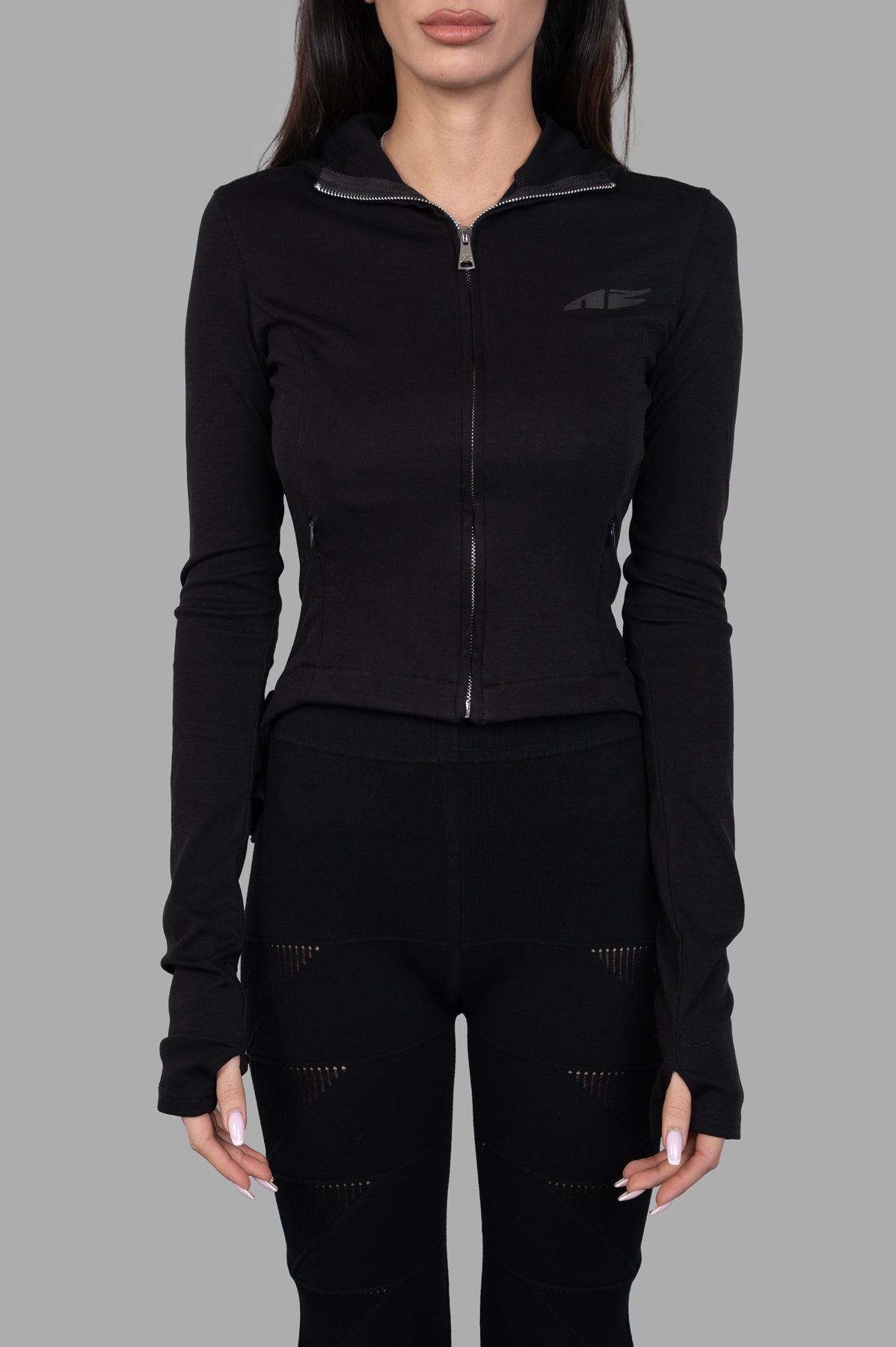 Ruffled Hooded Jacket