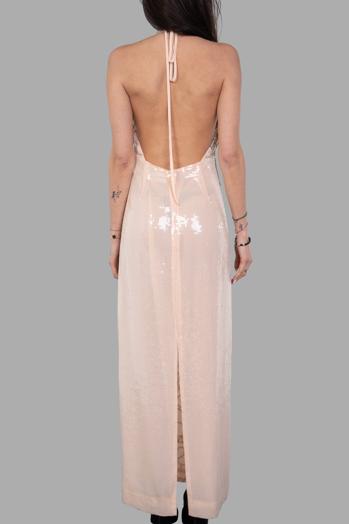 ◆Since Then◆ Timeless halterneck dress Unbeatable Lemon Satin Cross Over Halter-Neck Maxi Dress