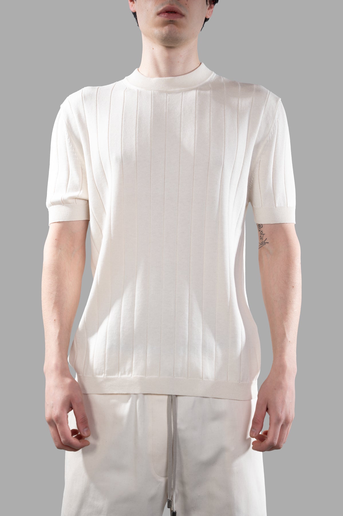 Ribbed Knit T-shirt