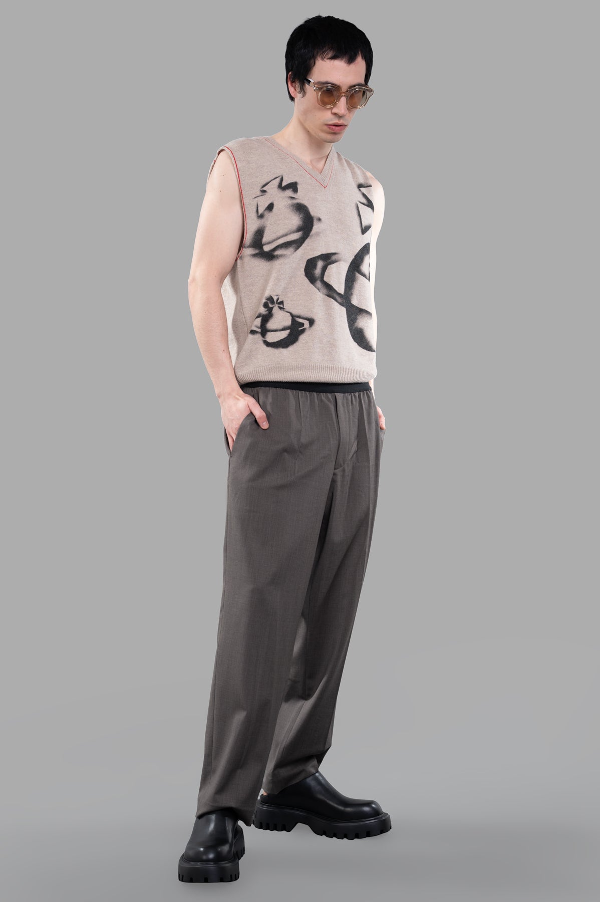 Tapered Pull-On Trousers