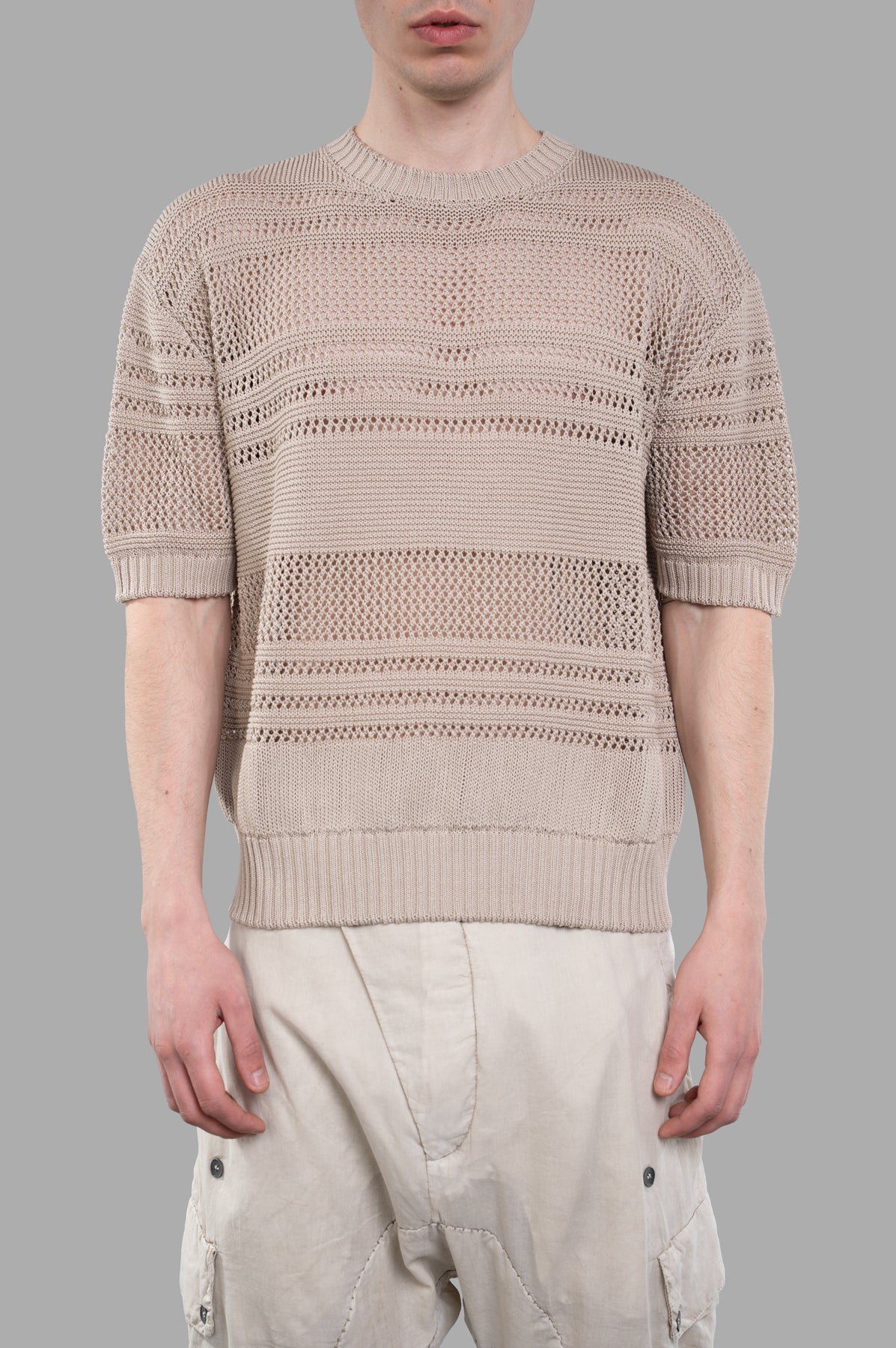 Perforated-mesh T-shirt