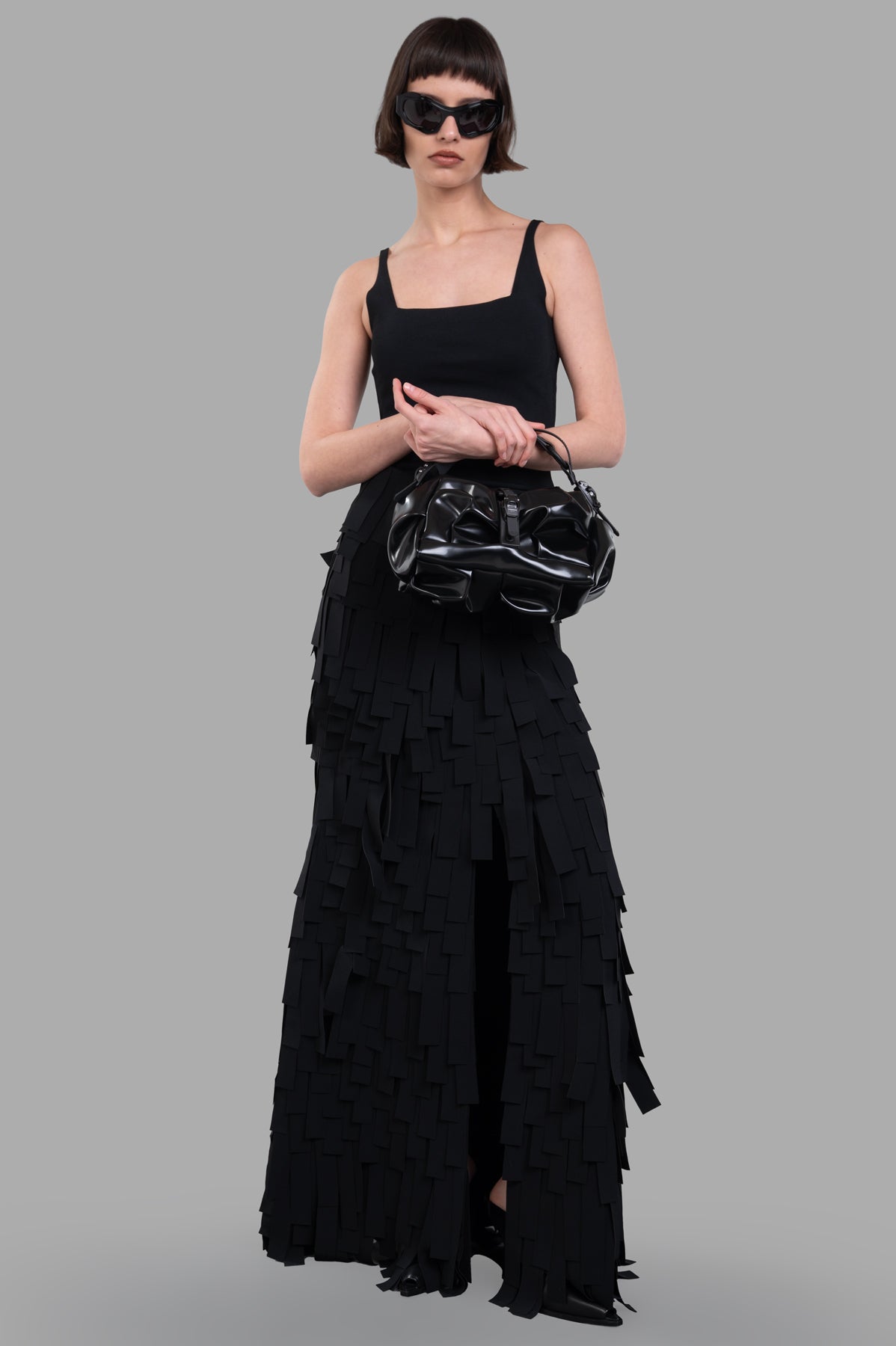 Fringed Maxi Skirt