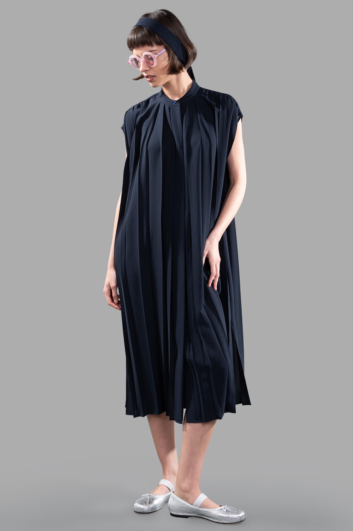 Davidge Airy Plissé Dress