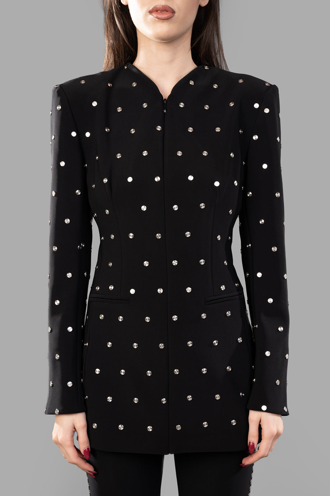 Shoulder Pad Studded Jacket