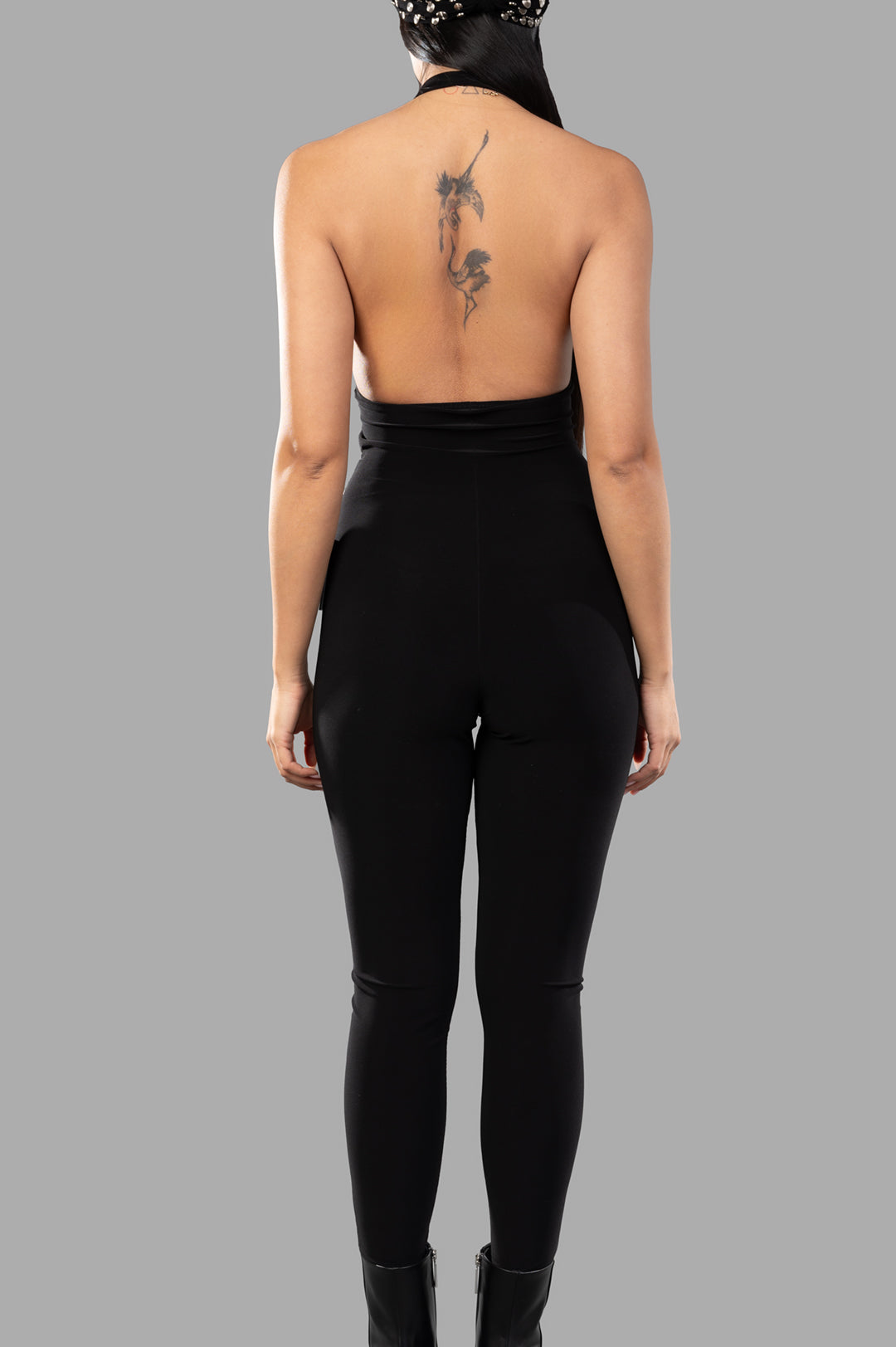 Halter Shirred Catsuit