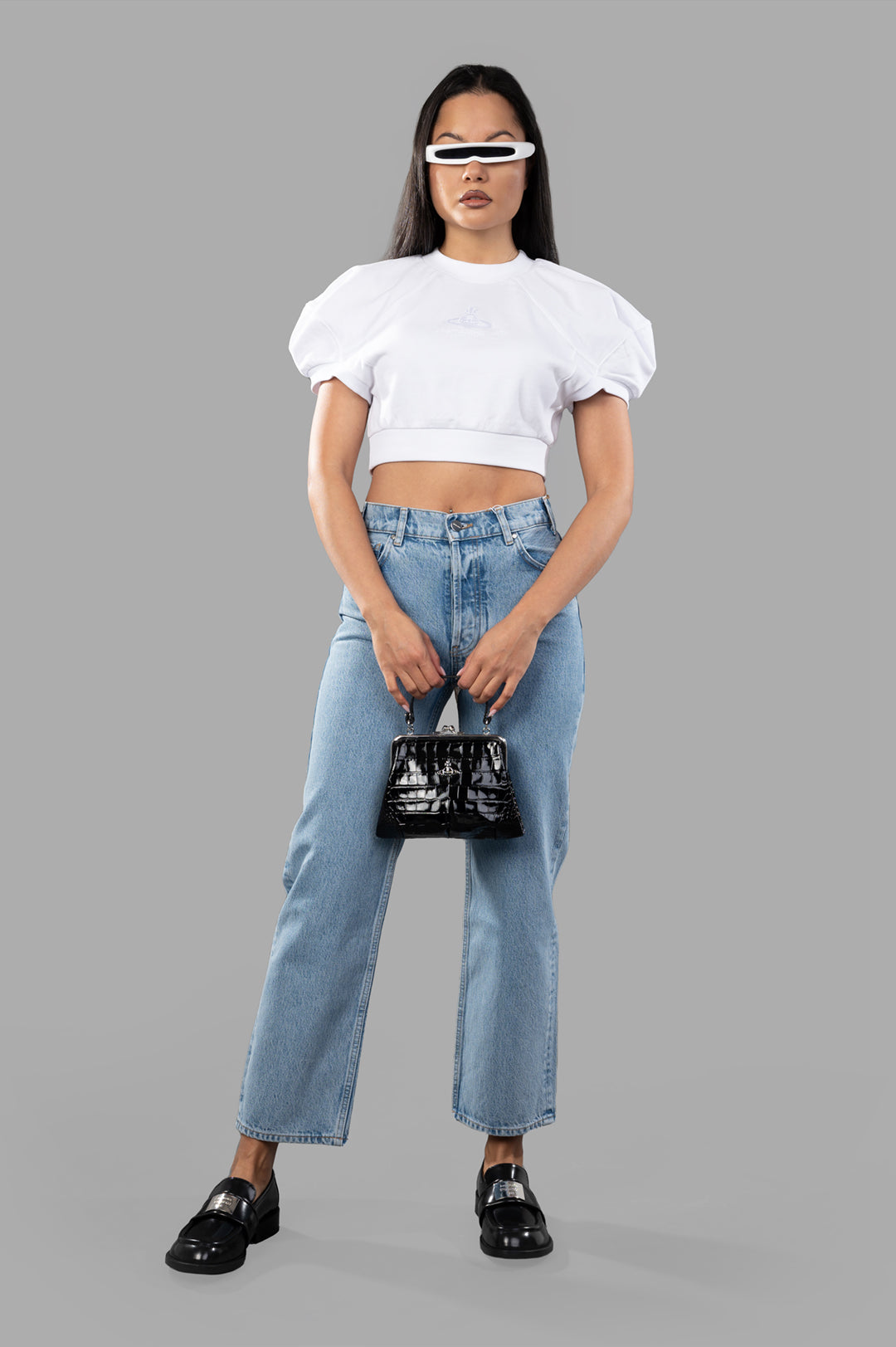 Cropped Football Sweatshirt