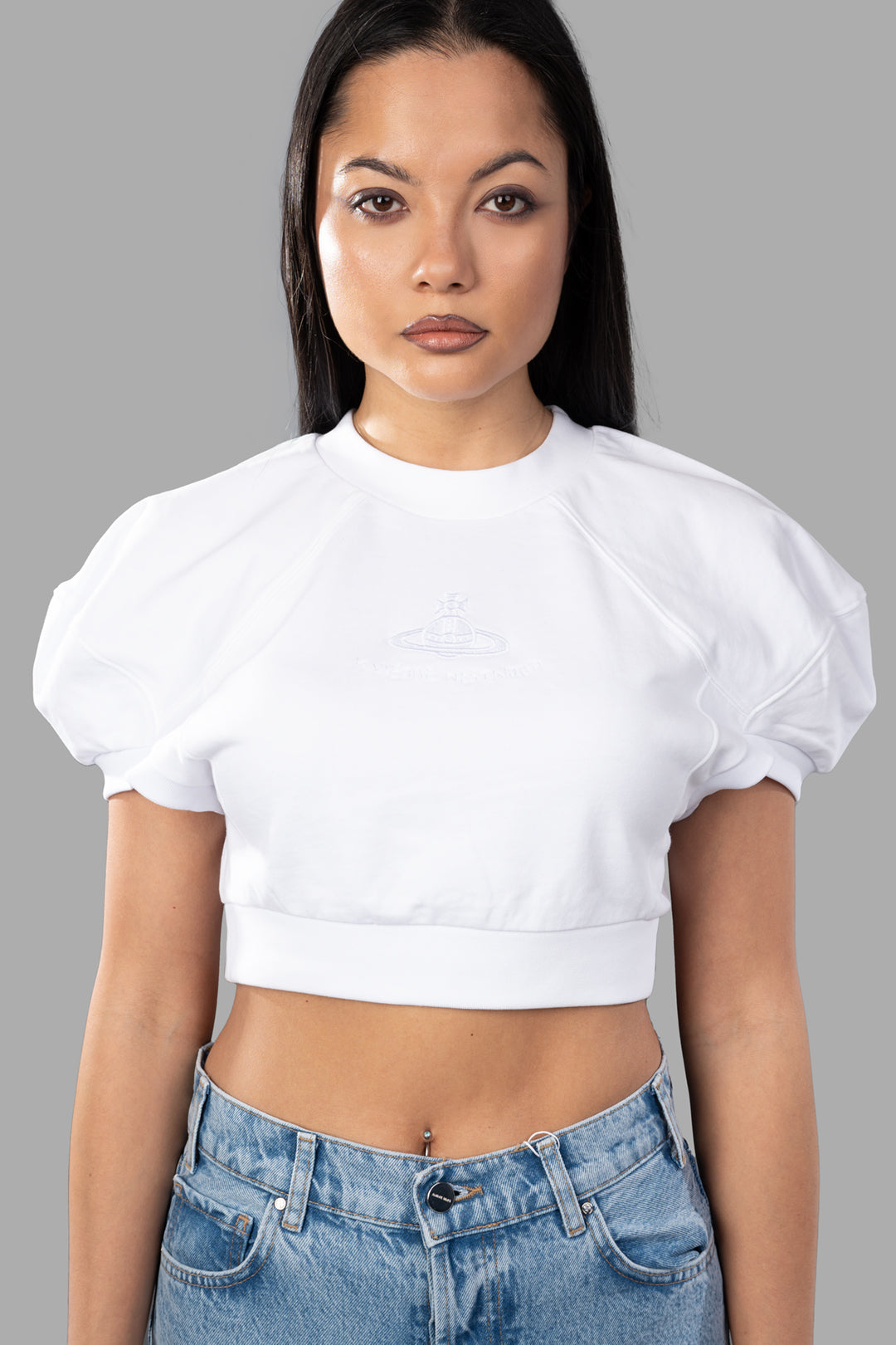Cropped Football Sweatshirt