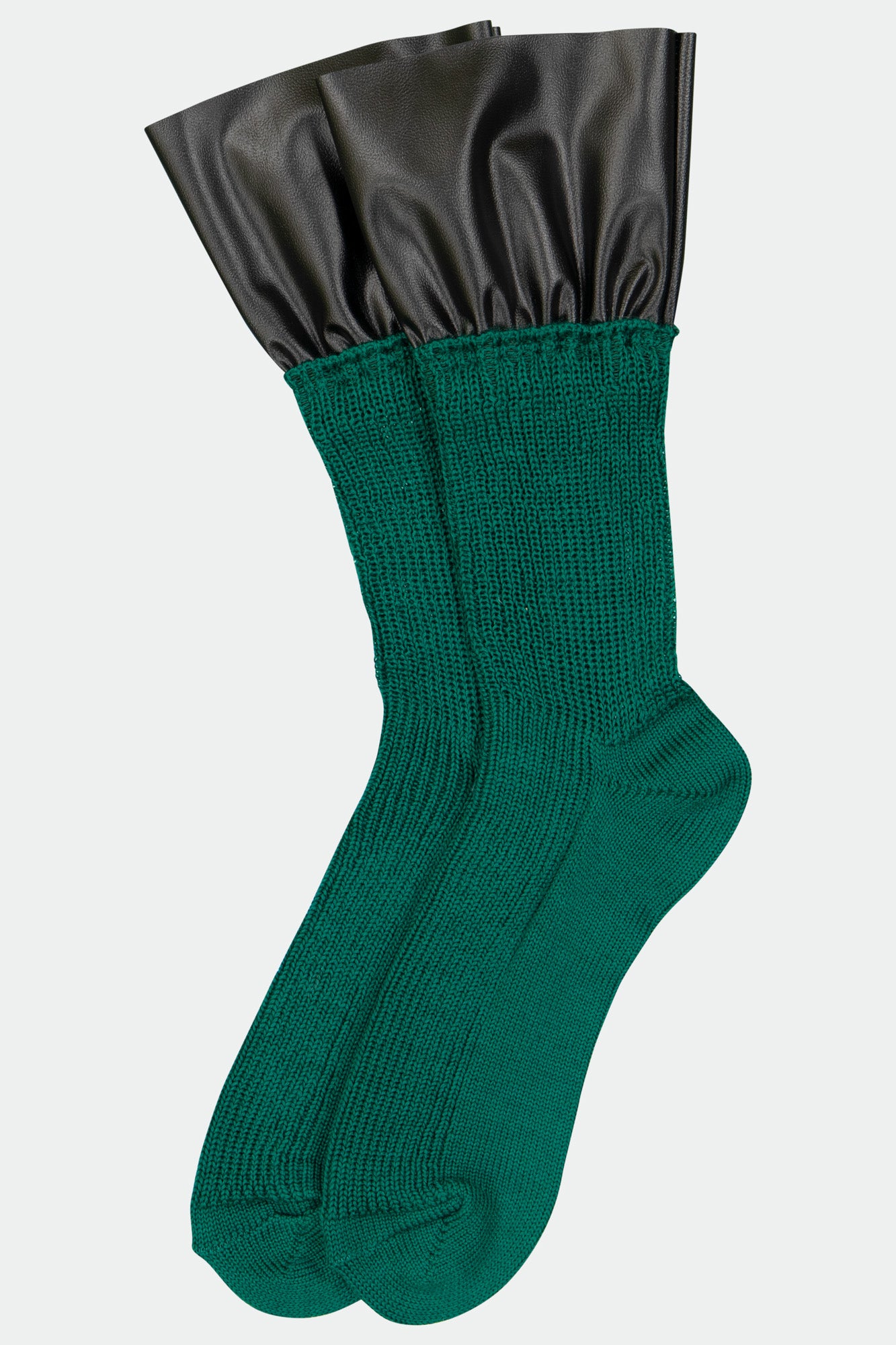 Dark Green Ruffle Socks