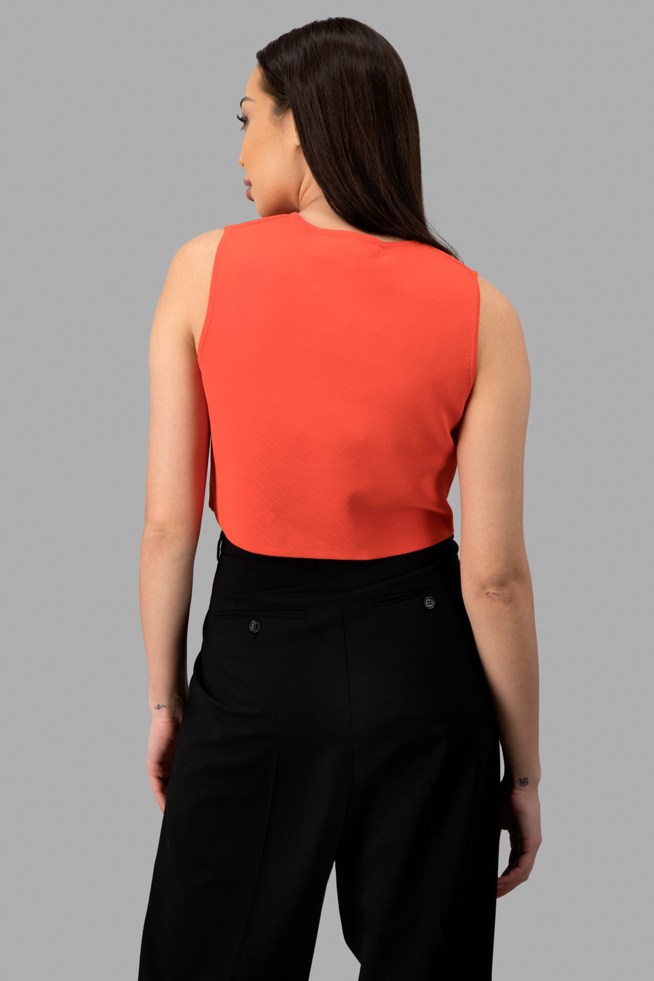 Cropped orange tank top