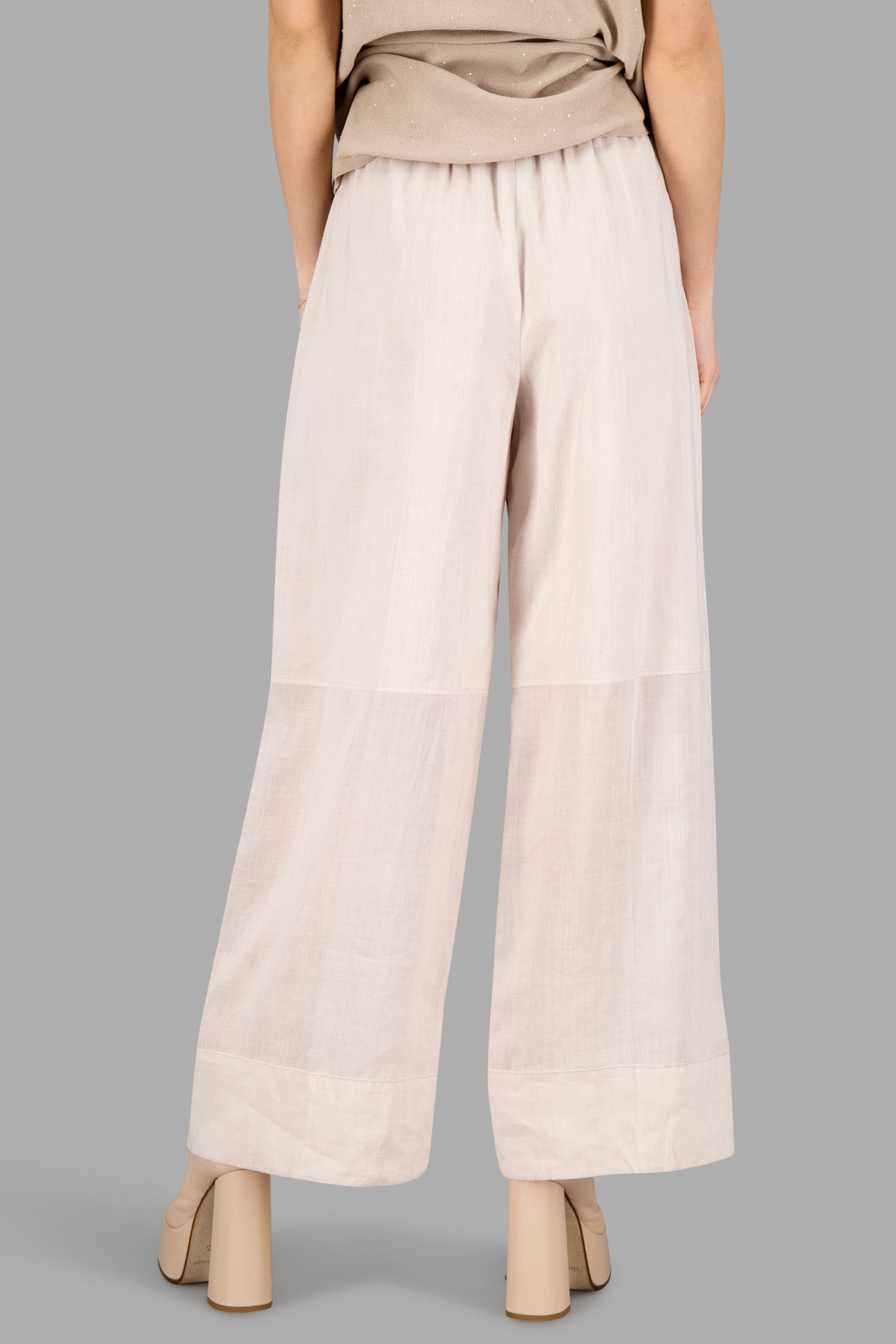 Elasticated Wide-Leg Trousers