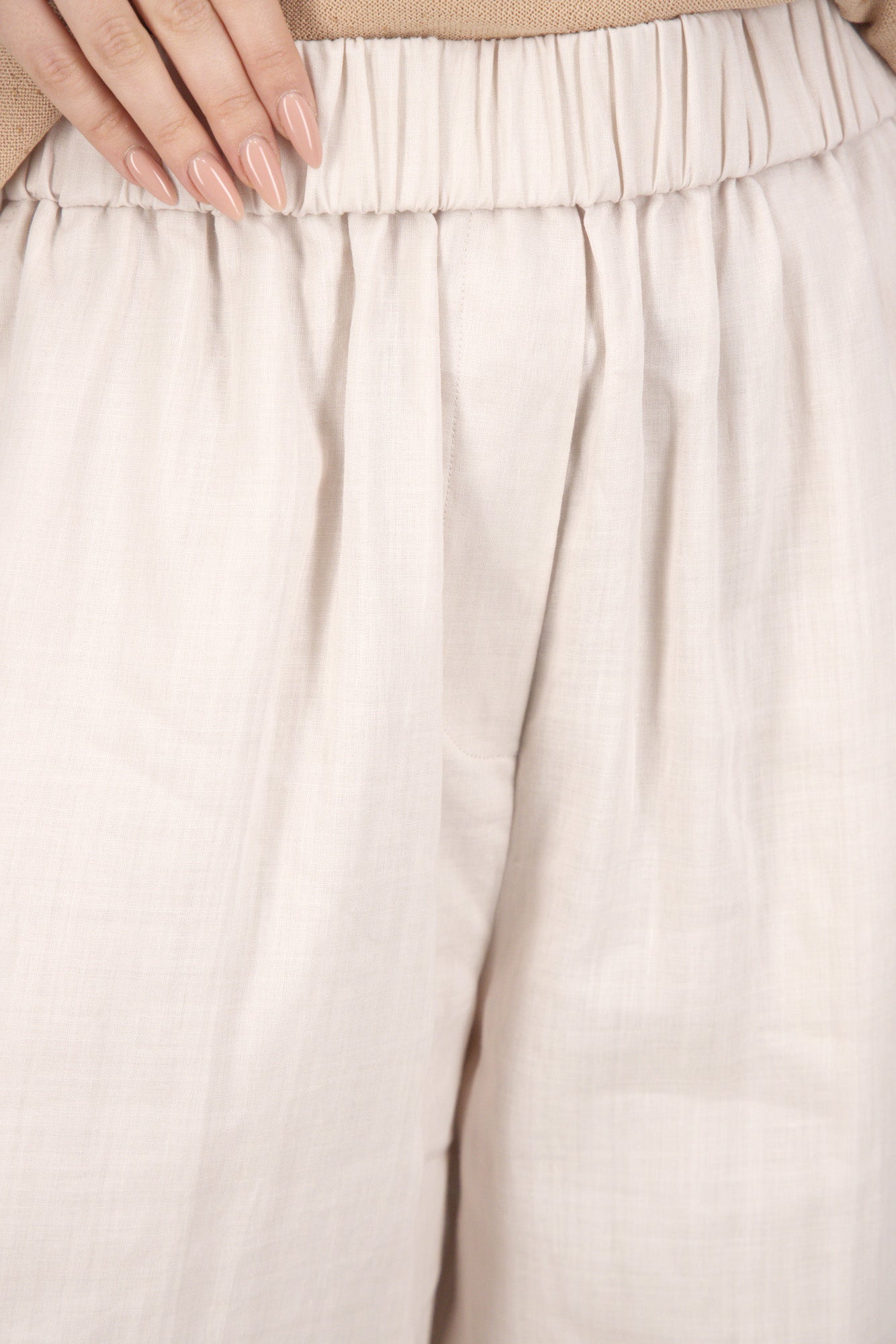 Elasticated Wide-Leg Trousers